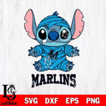 Miami Marlins Stitch Mummy Svg Eps Dxf Png File, MLB svg, Digital Download, Instant Download