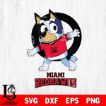 Miami RedHawks Bandit Heeler Rugby Svg Eps Dxf Png File, Digital Download ,Instant Download, Cricut File