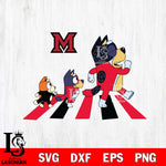 Miami RedHawks Bluey 6 Svg Eps Dxf Png File, Digital Download, Instant Download