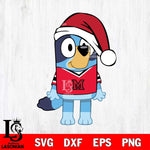 Miami RedHawks Bluey Dog Christmas Svg Eps Dxf Png File, Digital Download, Instant Download