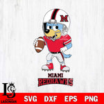 Miami RedHawks Bluey rugby Svg Eps Dxf Png File, Digital Download ,Instant Download, Cricut File