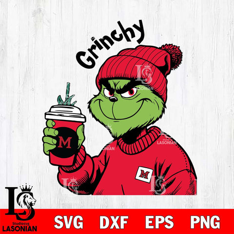 Miami RedHawks Boujee Grinch 10 Svg Eps Dxf Png File, Digital Download, Instant Download