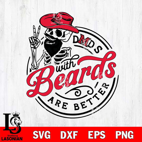 Miami RedHawks Dad With Beard Are Better Svg Eps Dxf Png File, Digital Download, Instant Download