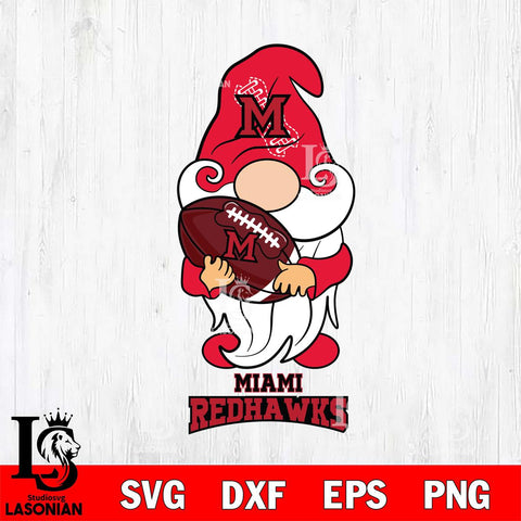 Miami RedHawks Gnomes Christmas football Svg Eps Dxf Png File, Digital Download, Instant Download