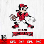 Miami RedHawks Goofy Disney, Svg Eps Dxf Png File, Digital Download