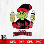 Miami RedHawks Grinch 2 coffee Svg Eps Dxf Png File, Digital Download, Instant Download