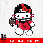 Miami RedHawks Hello Kitty sport 11 Svg Eps Dxf Png File, NCAA svg, Digital Download, Instant Download