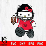 Miami RedHawks Hello Kitty sport Svg Eps Dxf Png File, NCAA svg, Digital Download, Instant Download