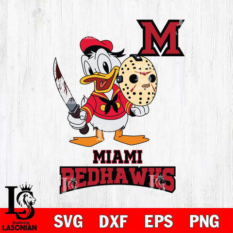 Miami RedHawks Jason Voorhees 12 Svg Eps Dxf Png File, Digital Download