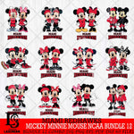 Miami RedHawks Mickey Minnie Mouse NCAA Bundle 12 Svg Eps Dxf Png File, Bundle NCAA svg , File Cut , Digital Download , Instant Download, Cut Svg Files