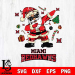 Miami RedHawks Santa Claus Football Svg dxf eps png pdf file,NCAA svg,Digital Download,Cricut file