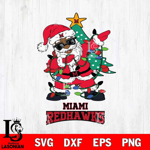 Miami RedHawks Santa Claus Ugly Christmas Svg dxf eps png pdf file,NCAA svg,Digital Download,Cricut file