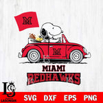 Miami RedHawks Snoopy Sport 5 Svg Eps Dxf Png File, Digital Download