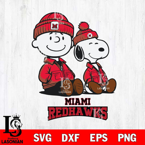 Miami RedHawks Snoopy Sport 6 Svg Eps Dxf Png File, Digital Download