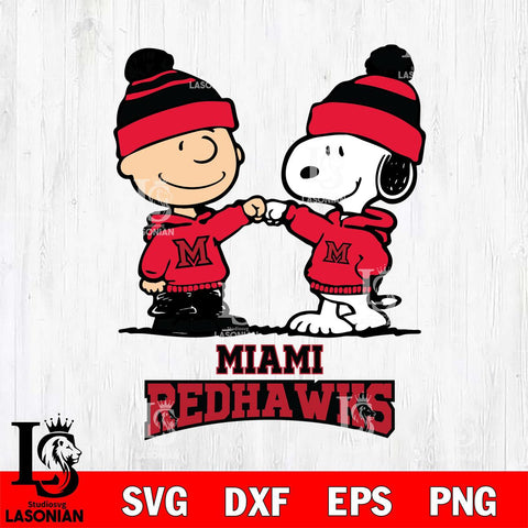 Miami RedHawks Snoopy Sport 9 Svg Eps Dxf Png File, Digital Download