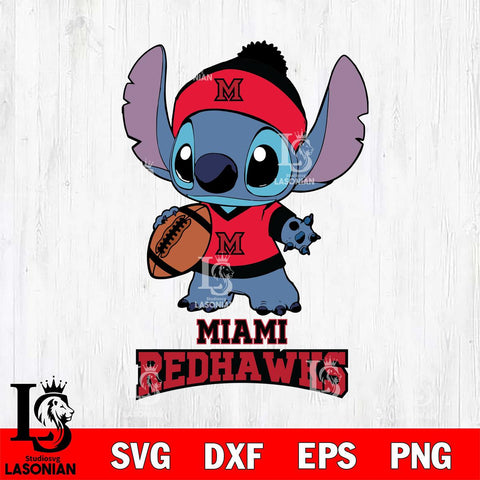 Miami RedHawks Stitch Disney, Svg Eps Dxf Png File, Digital Download