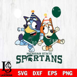 Michigan State Spartans Bluey & Bingo 2 Svg Eps Dxf Png File, NCAA svg, Digital Download, Instant Download