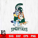 Michigan State Spartans Bluey & Bingo 3 Svg Eps Dxf Png File, NCAA svg, Digital Download, Instant Download