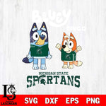 Michigan State Spartans Bluey & Bingo 4 Svg Eps Dxf Png File, NCAA svg, Digital Download, Instant Download