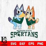 Michigan State Spartans Bluey & Bingo 5 Svg Eps Dxf Png File, NCAA svg, Digital Download, Instant Download