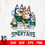 Michigan State Spartans Bluey & Bingo 7 Svg Eps Dxf Png File, NCAA svg, Digital Download, Instant Download