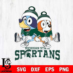 Michigan State Spartans Bluey & Bingo 8 Svg Eps Dxf Png File, NCAA svg, Digital Download, Instant Download