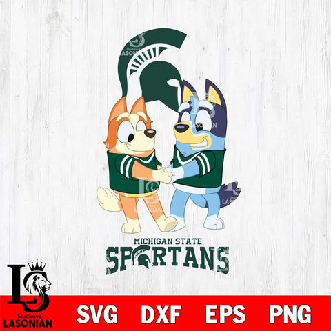 Michigan State Spartans Bluey Chilli Dance Svg Eps Dxf Png File, Digital Download, Instant Download