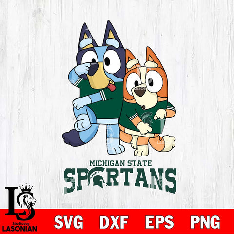 Michigan State Spartans Bluey Chilli Dance Mode Svg Eps Dxf Png File, Digital Download, Instant Download