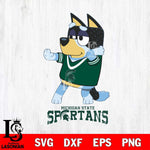 Michigan State Spartans Bluey Dad Dance Svg Eps Dxf Png File, Digital Download, Instant Download