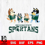 Michigan State Spartans Bluey Dance Squats Svg Eps Dxf Png File, Digital Download, Instant Download