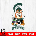 Michigan State Spartans Bluey Halloween NCAA Svg Eps Dxf Png File, Digital Download, Instant Download