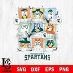 Michigan State Spartans Bluey Halloween Sport Svg Eps Dxf Png File, Digital Download, Instant Download