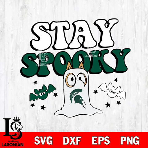 Michigan State Spartans Bluey Halloween Stay Spooky Svg Eps Dxf Png File, Digital Download, Instant Download