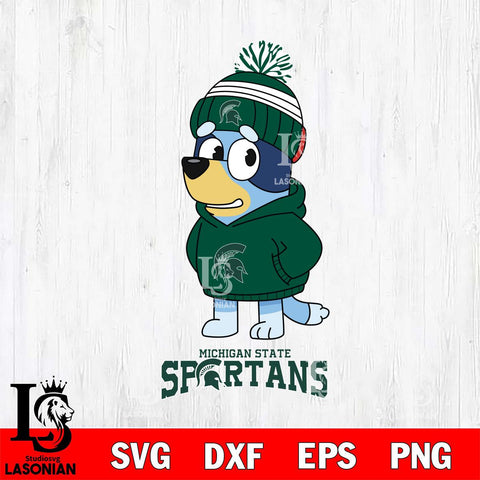 Michigan State Spartans Bluey Hoodie rugby Svg Eps Dxf Png File, Digital Download ,Instant Download, Cricut File