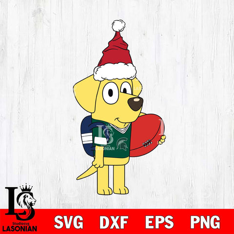 Michigan State Spartans Bluey Lucky Christmas Svg Eps Dxf Png File, Digital Download, Instant Download