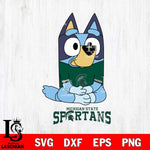 Michigan State Spartans Bluey Styles Football Svg Eps Dxf Png File,NCAA Svg Files,Bluey svg ,Digital Download ,Instant Download, Cricut File