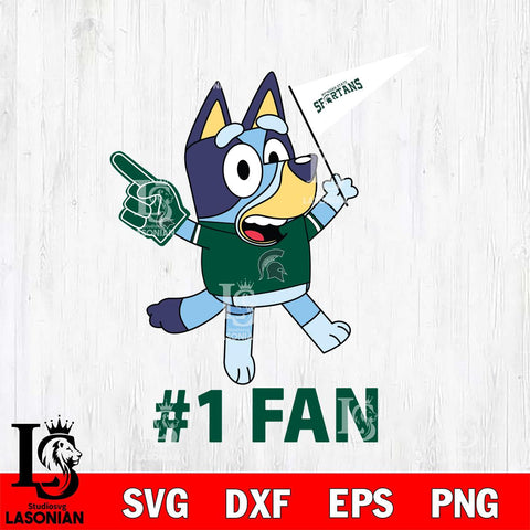 Michigan State Spartans Bluey #1 Fan Svg Eps Dxf Png File,NCAA Svg Files,Bluey svg ,Digital Download ,Instant Download, Cricut File