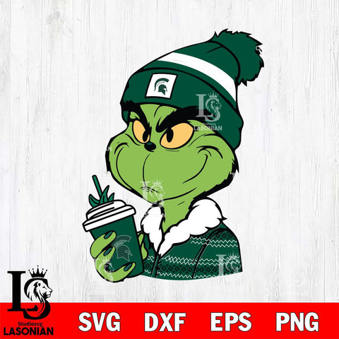 Michigan State Spartans Boujee Grinch Svg Eps Dxf Png File, Digital Download, Instant Download