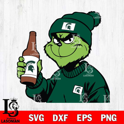 Michigan State Spartans Boujee Grinch 5 Svg Eps Dxf Png File, Digital Download, Instant Download