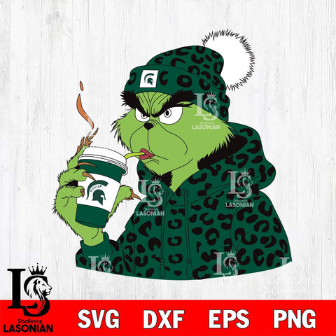 Michigan State Spartans Boujee Grinch 8 Svg Eps Dxf Png File, Digital Download, Instant Download