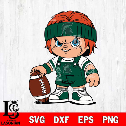 Michigan State Spartans Chucky Horror 5 Svg Eps Dxf Png File, NCAA svg, Digital Download, Instant Download