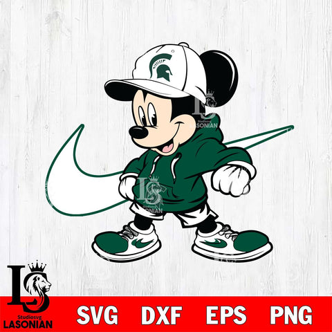 Michigan State Spartans Cool Mickey Mouse Svg Eps Dxf Png File, NCAA svg, Digital Download, Instant Download