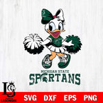 Michigan State Spartans Daisy Duck Cheerleader Disney, Svg Eps Dxf Png File, Digital Download