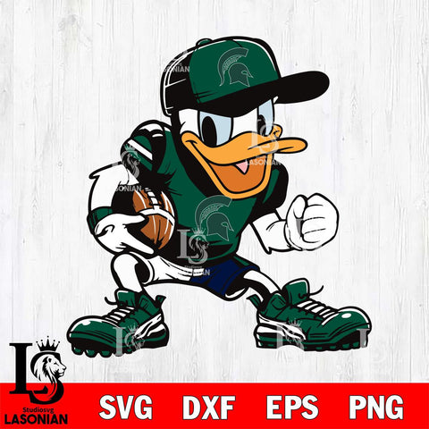 Michigan State Spartans Donal Duck Svg Eps Dxf Png File, NCAA svg, Digital Download, Instant Download