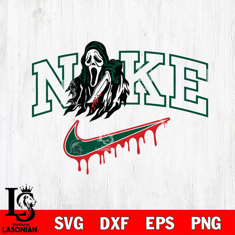 Michigan State Spartans Ghostface Nike Svg Eps Dxf Png File, Digital Download, Instant Download