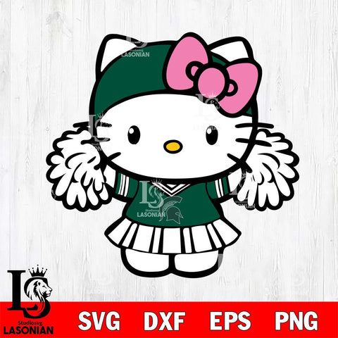 Michigan State Spartans Hello Kitty Cheerleader 5 Svg Eps Dxf Png File, Digital Download, Instant Download