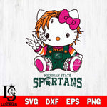 Michigan State Spartans Hello Kitty Horror Svg Eps Dxf Png File, Digital Download