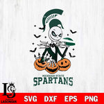 Michigan State Spartans Jack Skellington 2 halloween Svg Eps Dxf Png File, NCAA svg, Digital Download, Instant Download