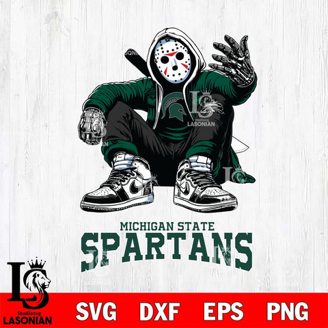 Michigan State Spartans Jason Voorhees Halloween SVG Svg Eps Dxf Png File, Digital Download, Instant Download