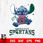 Michigan State Spartans Love Stitch, Svg Eps Dxf Png File, Digital Download